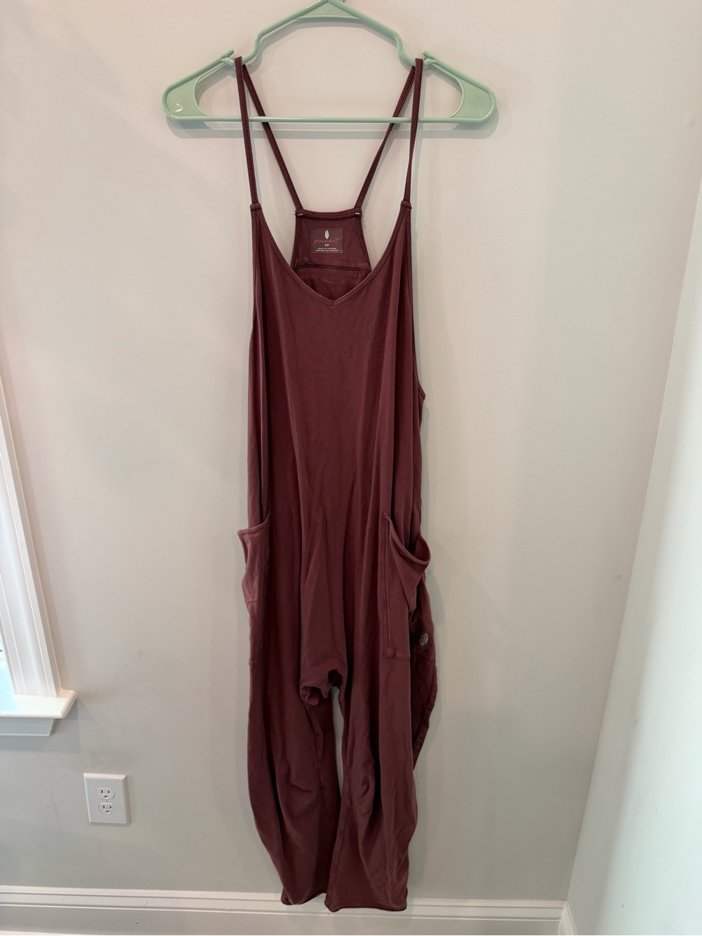 Free People Plum Wide-Leg Tank Jumpsuit